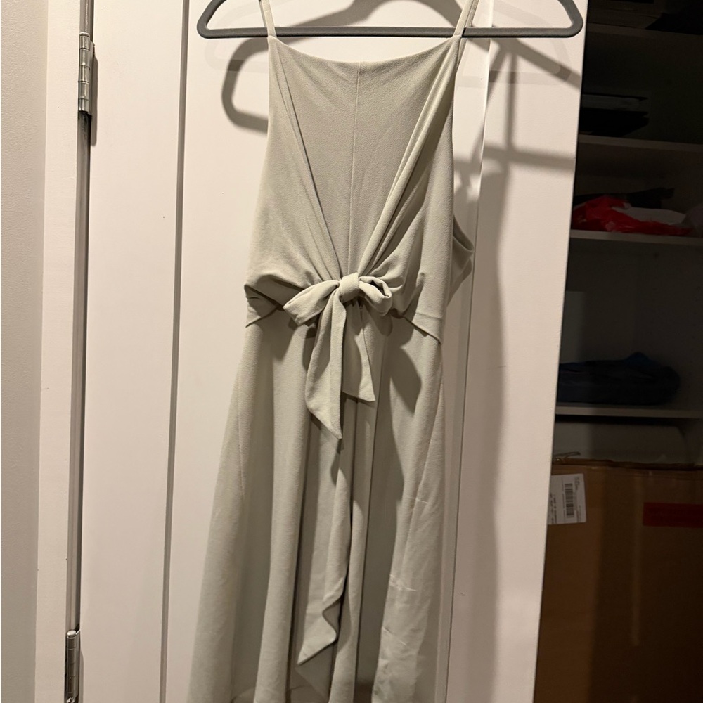 Gilli Cream Backless Tie-Front Dress